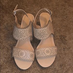 XOXO Tan Wedge Sandals